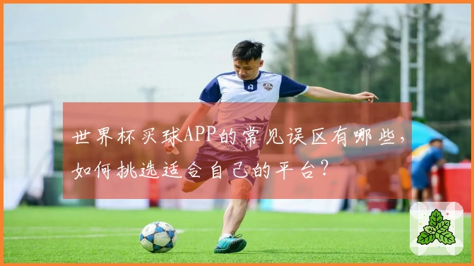 世界杯买球APP的常见误区有哪些，如何挑选适合自己的平台？